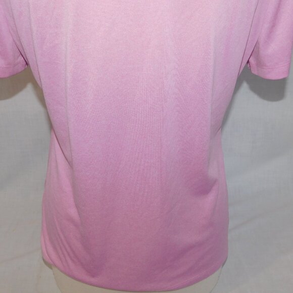 Callaway Womens Large Pink 1/4 Zip Short Sleeve Golf Polo Shirt - Picture 8 of 9